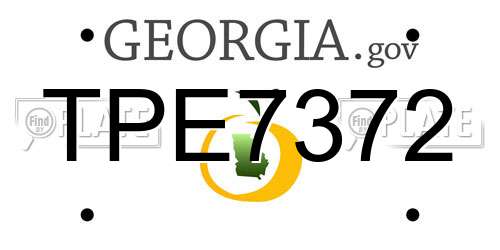 TPE7372 Georgia License Plate