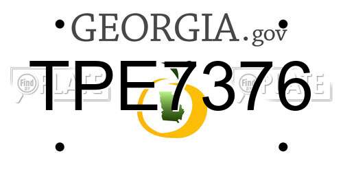 TPE7376 Georgia License Plate