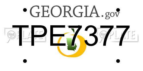 TPE7377 Georgia License Plate
