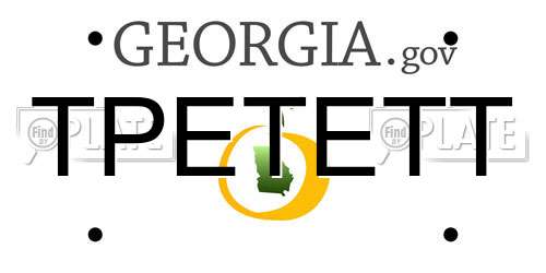 TPETETT Georgia License Plate