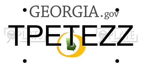 TPETEZZ Georgia License Plate