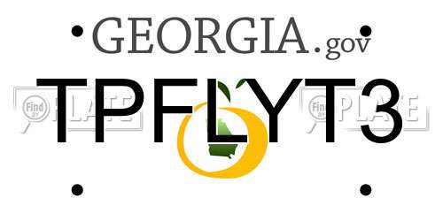 TPFLYT3 Georgia License Plate