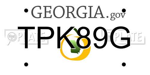 TPK89G Georgia License Plate
