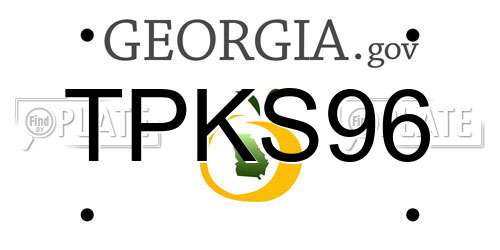 TPKS96 Georgia License Plate