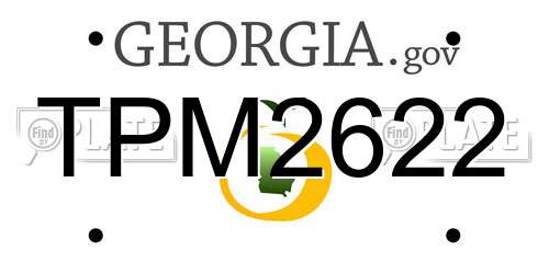 TPM2622 Georgia License Plate