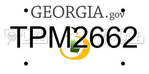 TPM2662 Georgia License Plate