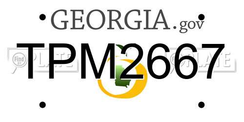 TPM2667 Georgia License Plate
