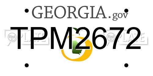 TPM2672 Georgia License Plate