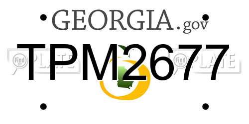 TPM2677 Georgia License Plate