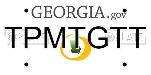 TPMTGTT Georgia License Plate