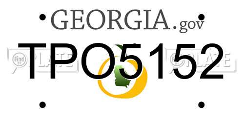 TPO5152 Georgia License Plate