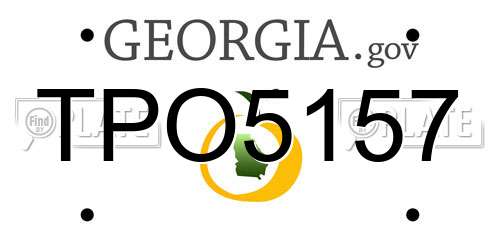 TPO5157 Georgia License Plate