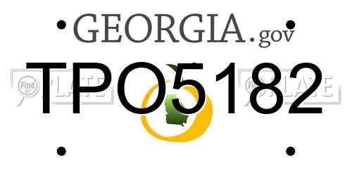 TPO5182 Georgia License Plate