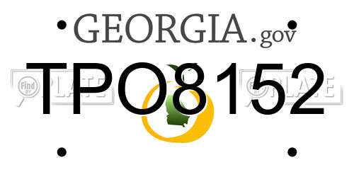 TPO8152 Georgia License Plate