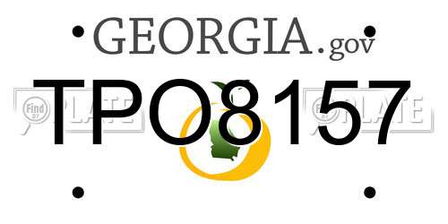 TPO8157 Georgia License Plate