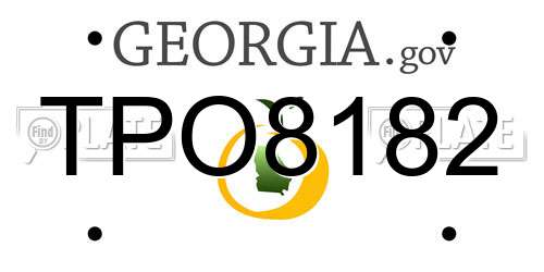 TPO8182 Georgia License Plate