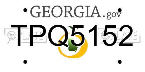 TPQ5152 Georgia License Plate