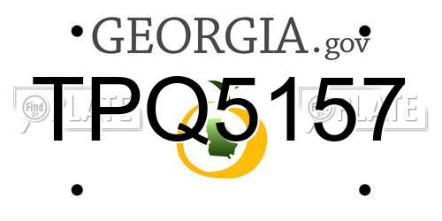 TPQ5157 Georgia License Plate