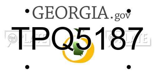 TPQ5187 Georgia License Plate