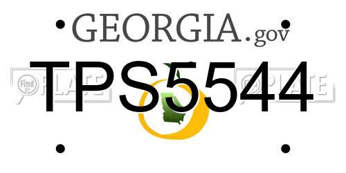 TPS5544 Georgia License Plate