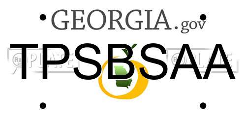 TPSBSAA Georgia License Plate