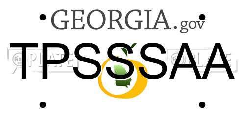 TPSSSAA Georgia License Plate