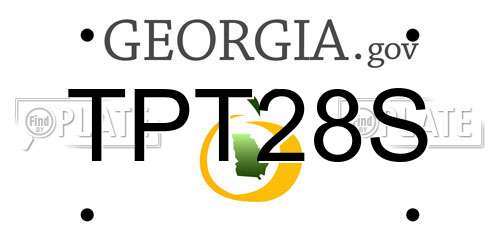 TPT28S Georgia License Plate