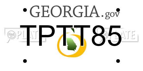 TPTT85 Georgia License Plate