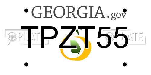 TPZT55 Georgia License Plate