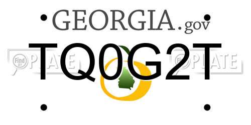 TQ0G2T Georgia License Plate