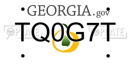 TQ0G7T Georgia License Plate