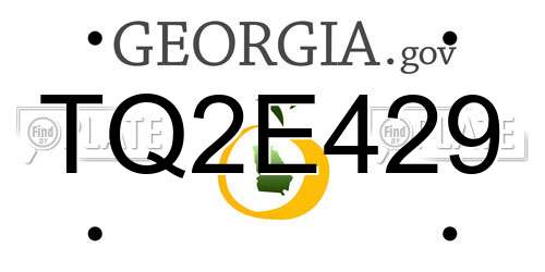 TQ2E429 Georgia License Plate