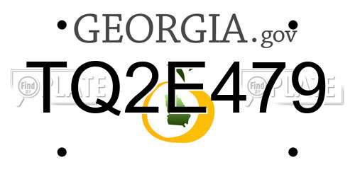 TQ2E479 Georgia License Plate