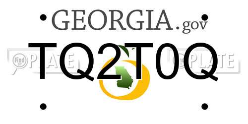 TQ2T0Q Georgia License Plate