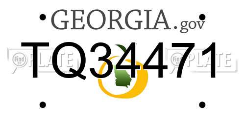 TQ34471 Georgia License Plate