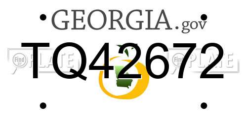 TQ42672 Georgia License Plate