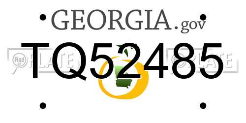 TQ52485 Georgia License Plate