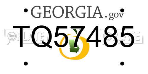 TQ57485 Georgia License Plate