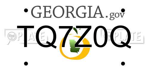 TQ7Z0Q Georgia License Plate