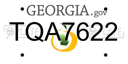 TQA7622 Georgia License Plate