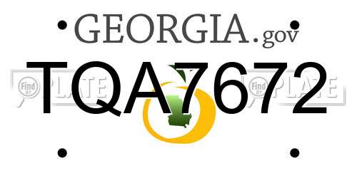 TQA7672 Georgia License Plate