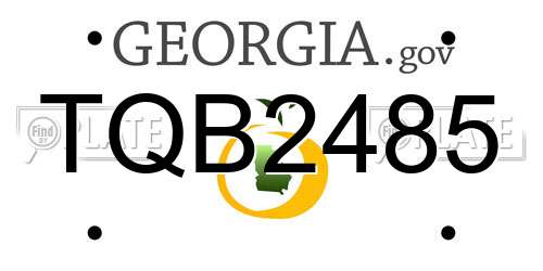 TQB2485 Georgia License Plate