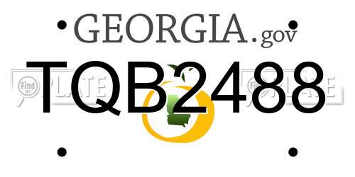 TQB2488 Georgia License Plate