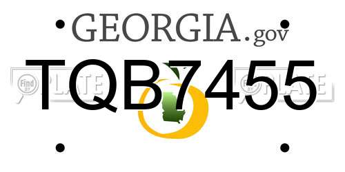 TQB7455 Georgia License Plate