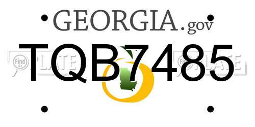 TQB7485 Georgia License Plate