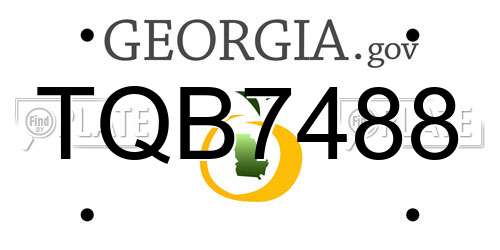 TQB7488 Georgia License Plate