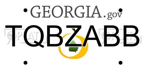 TQBZABB Georgia License Plate