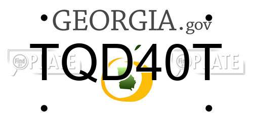 TQD40T Georgia License Plate