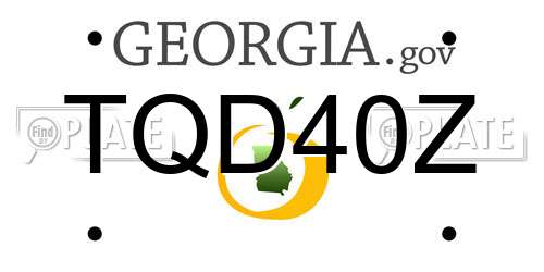 TQD40Z Georgia License Plate