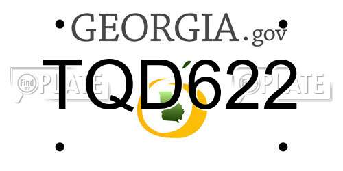 TQD622 Georgia License Plate